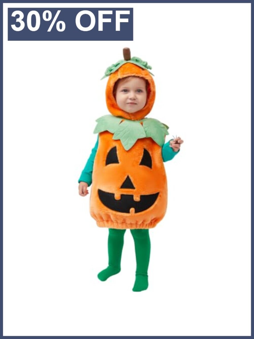 Toddler Pumpkin Costume 3Pc Set Halloween Kids Dress Up